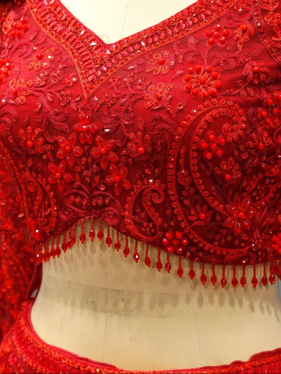 Crimson Bridal Lehenga Set