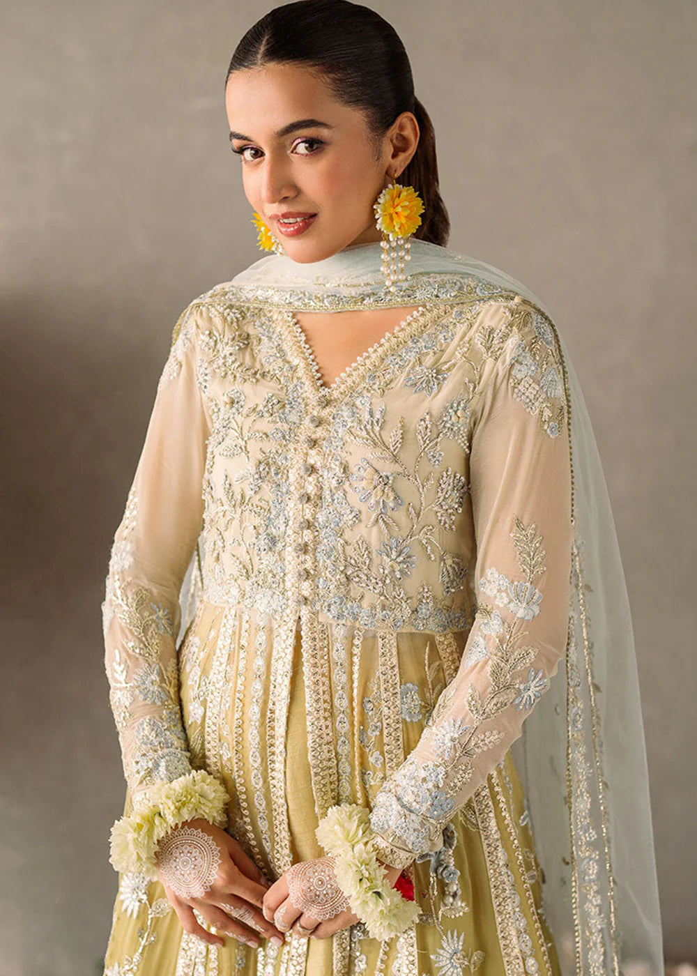 Pastel Yellow Lehnga Gown - Dorie