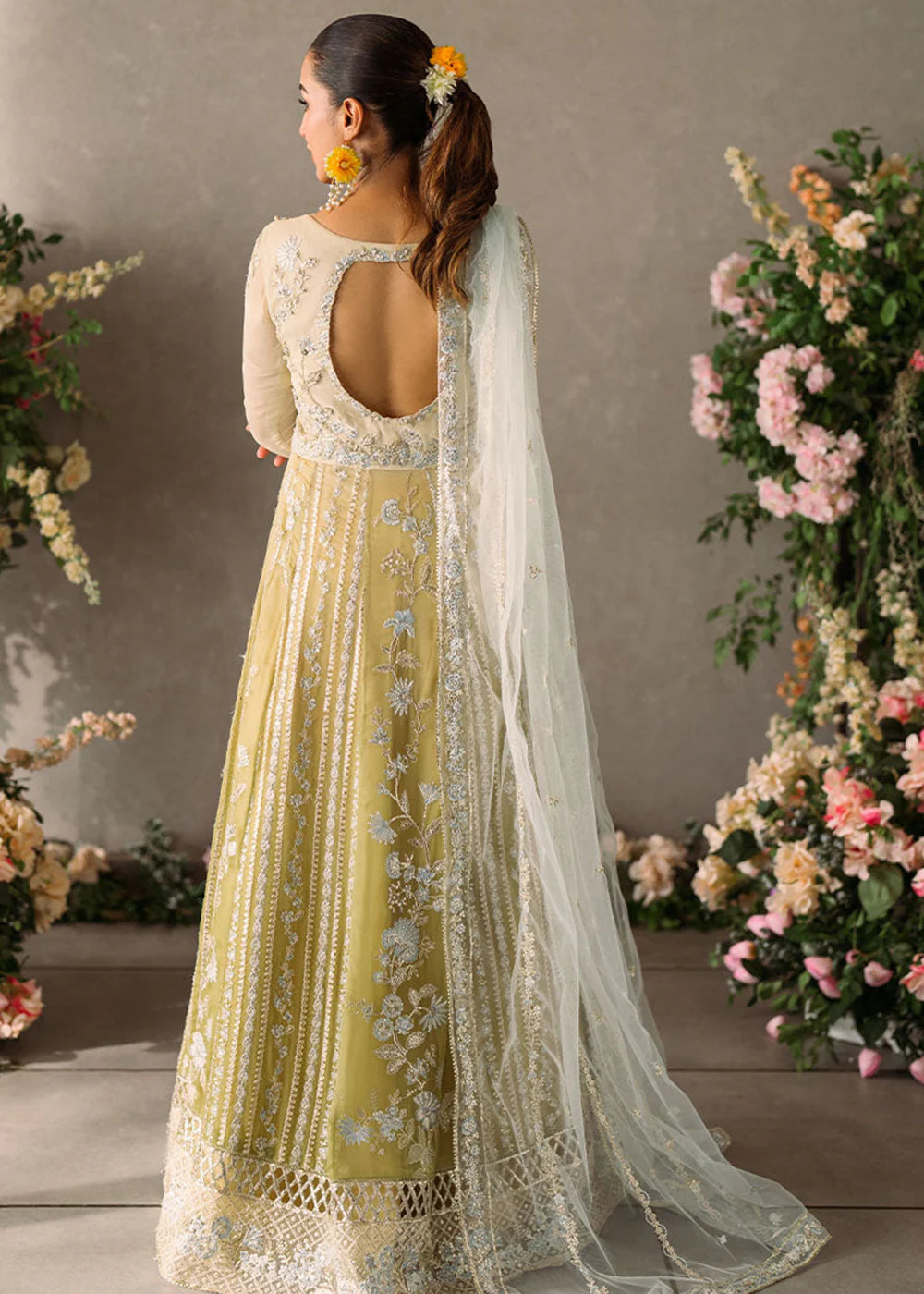 Pastel Yellow Lehnga Gown - Dorie