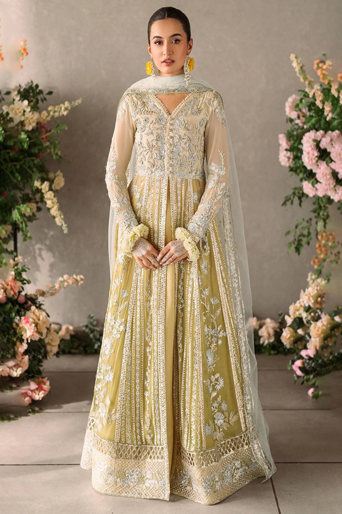 Pastel Yellow Lehnga Gown - Dorie