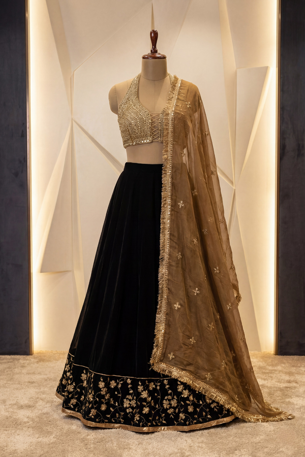 Noir Lumière Lehenga Set