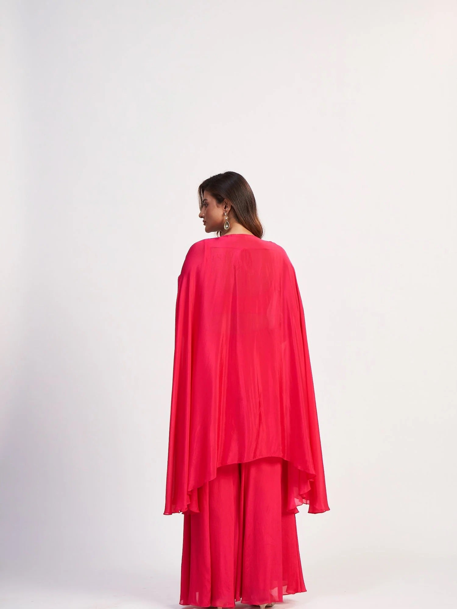 Crimson Kaftan Sharara Set