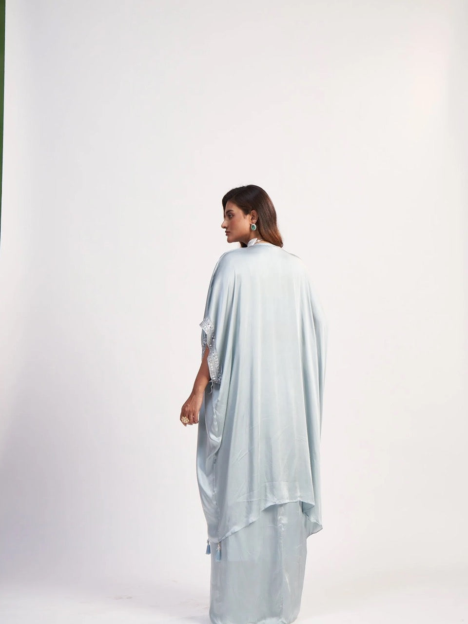 Icy Silver Draped Set