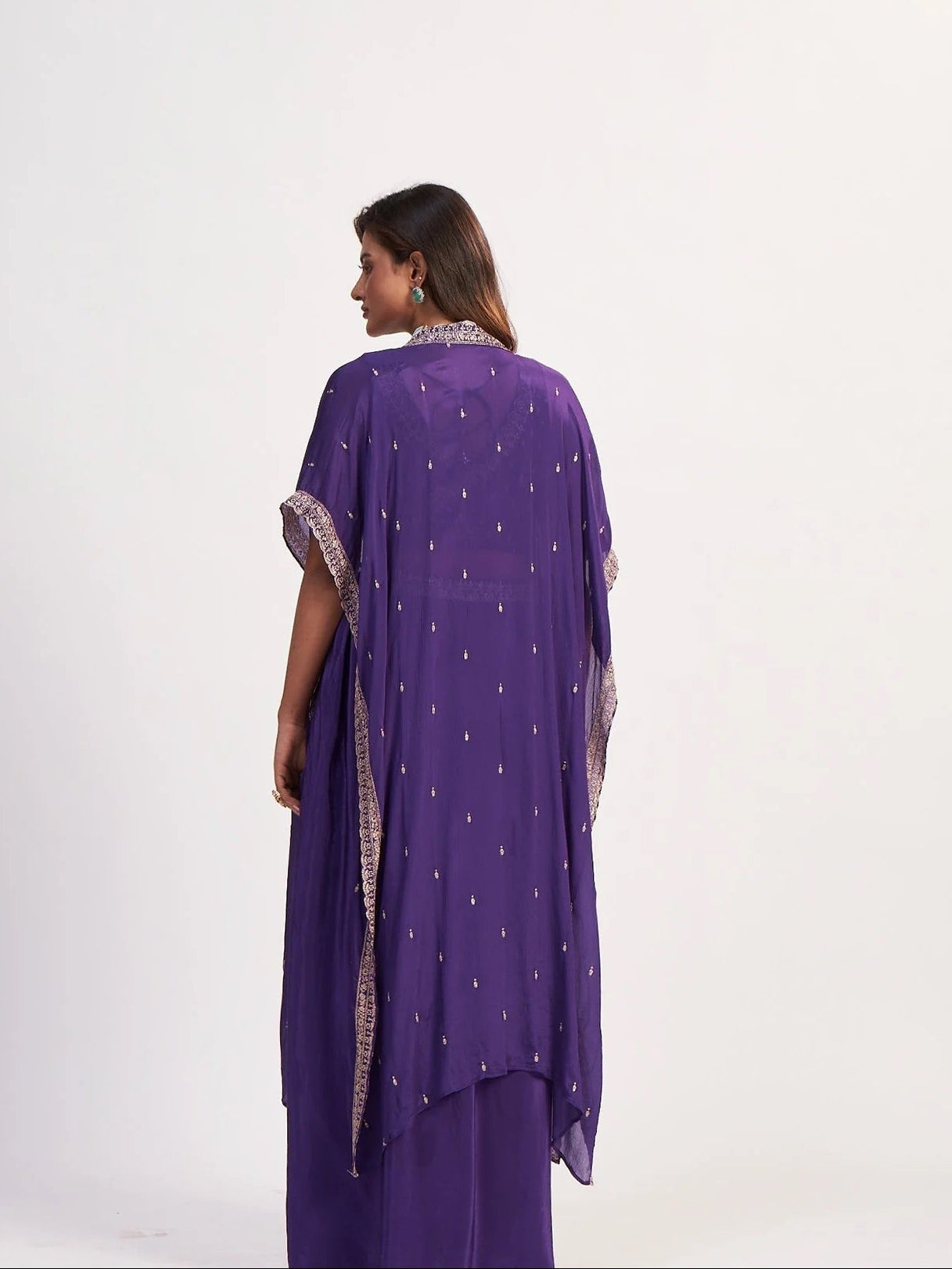 Purple Drape Set with Cape