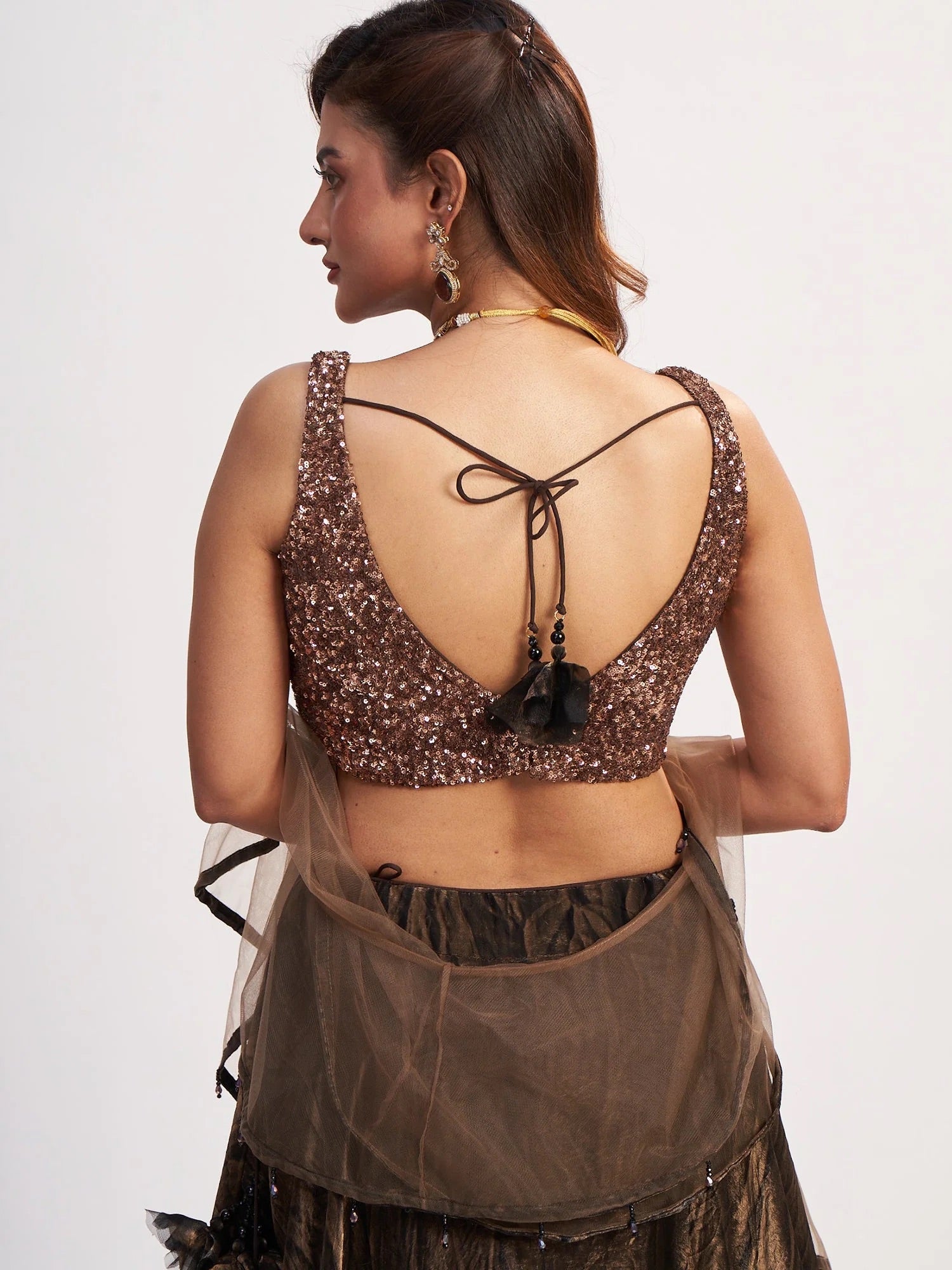 Bronze Sequin Lehenga