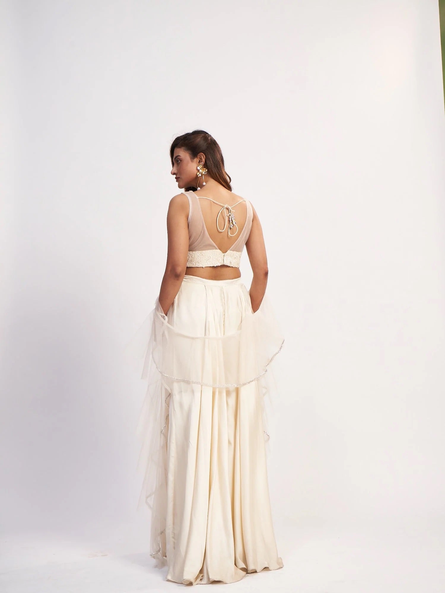 Ivory Hand-Beaded Co-ord Set