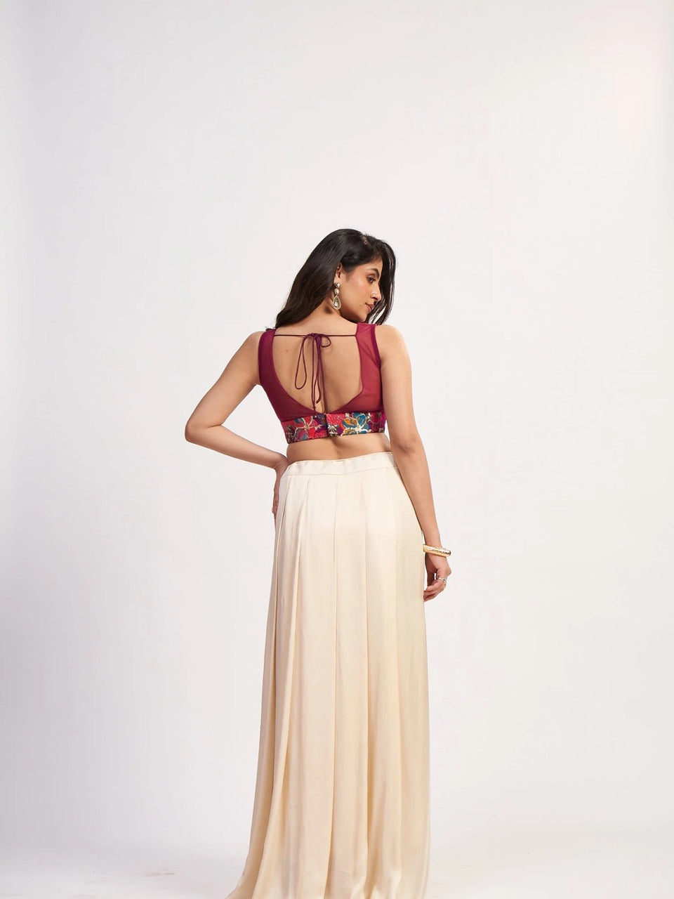 Teal & Ivory Drape Set