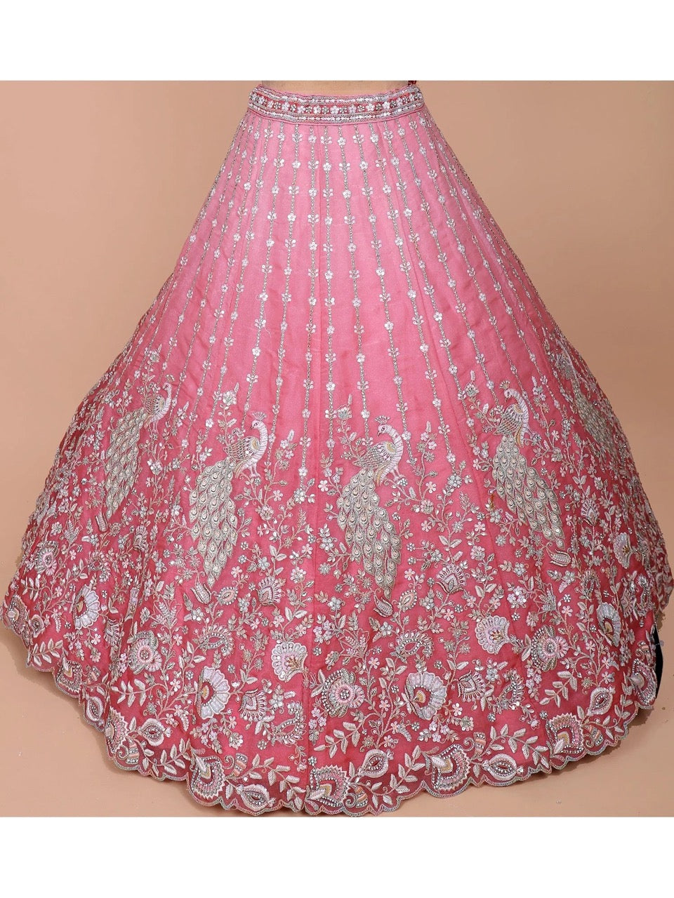 Peacock Motif Lehenga Set