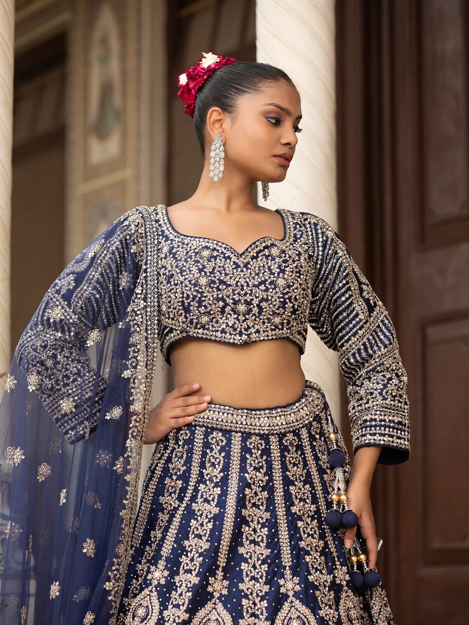 Midnight Blue Lehenga