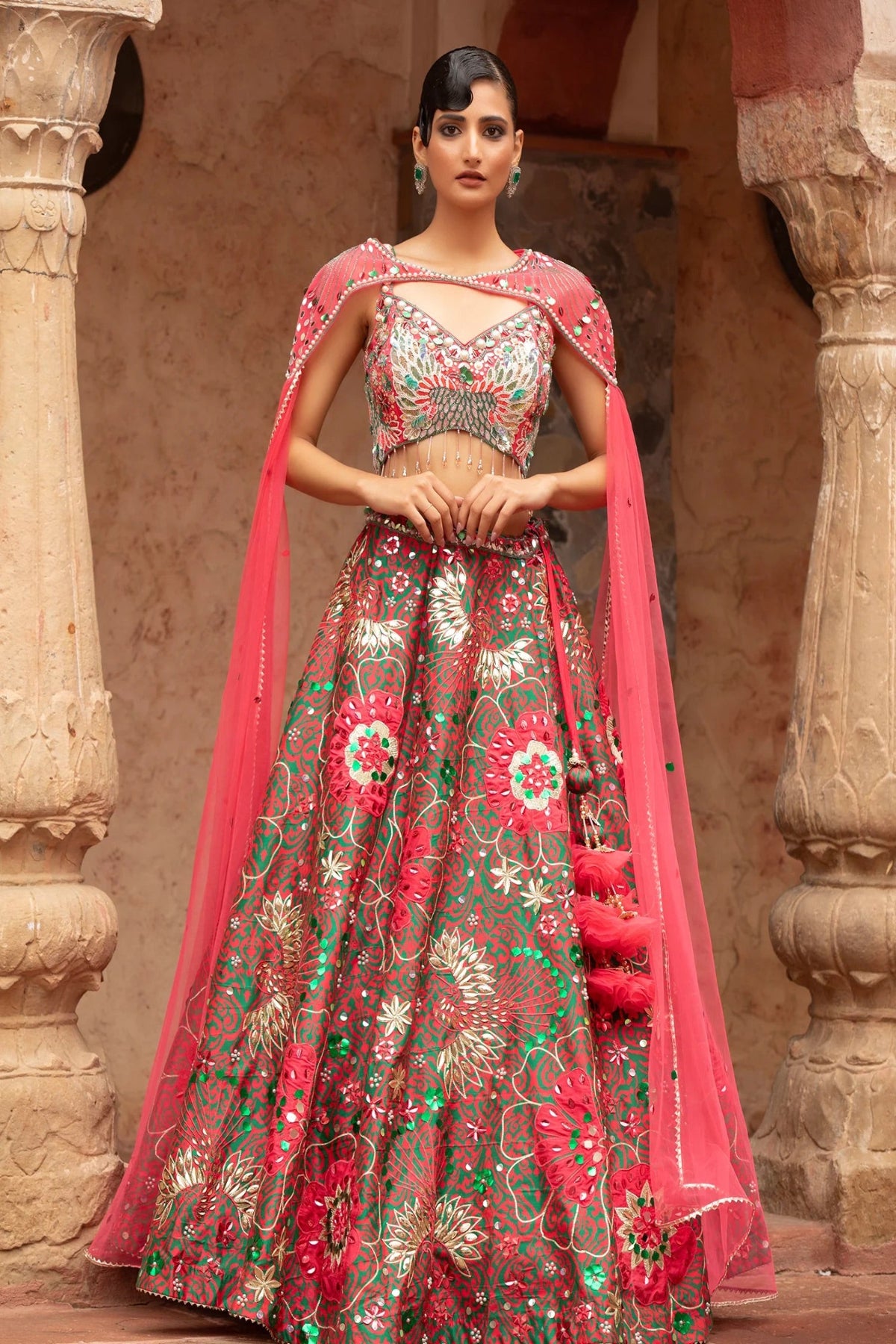 Crimson Bloom Lehenga