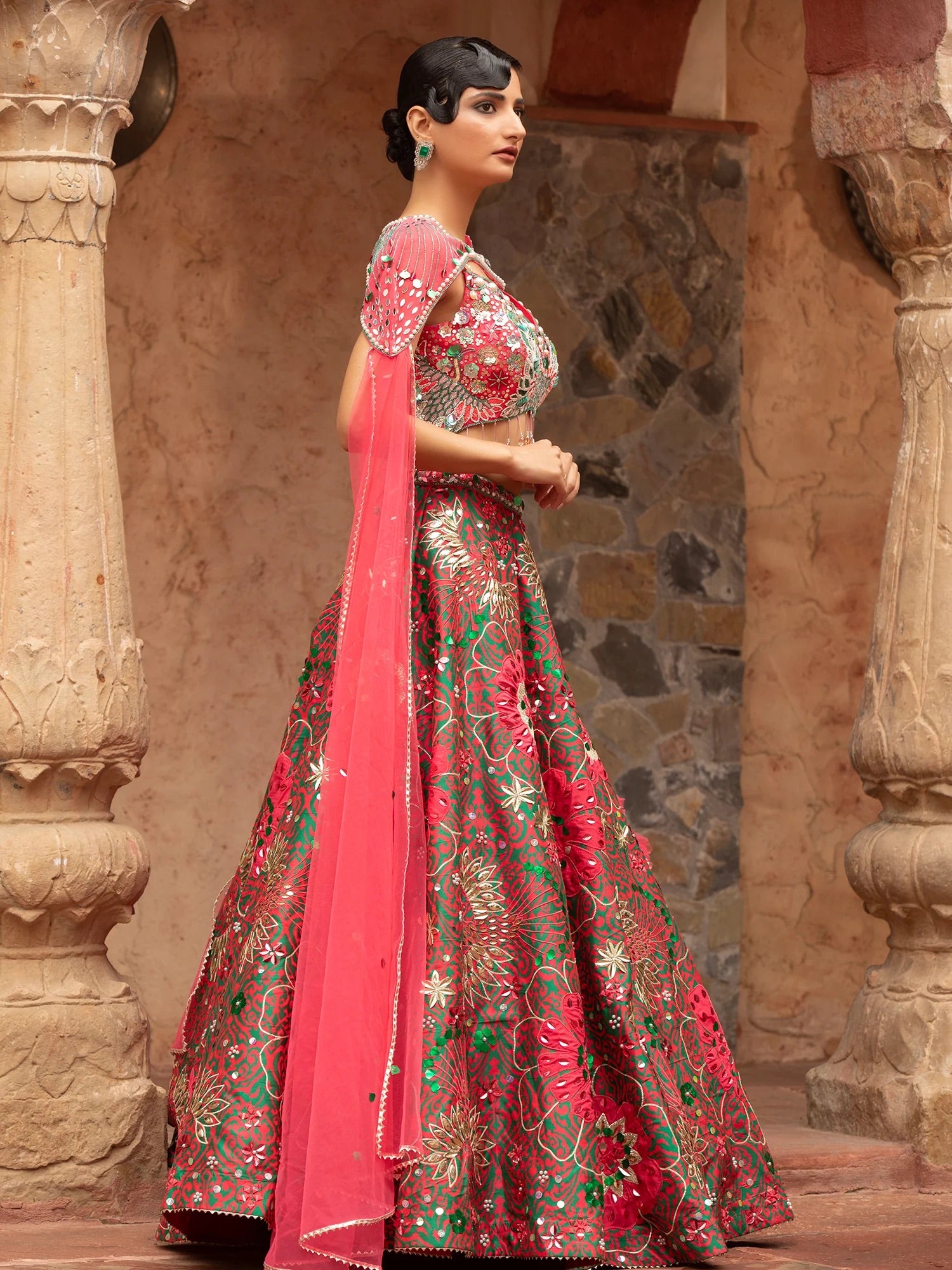 Crimson Bloom Lehenga