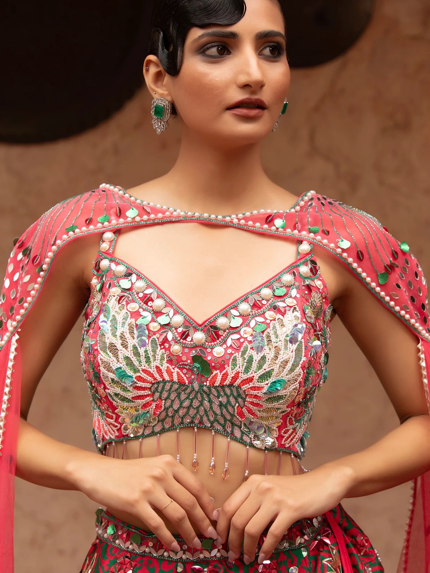 Crimson Bloom Lehenga