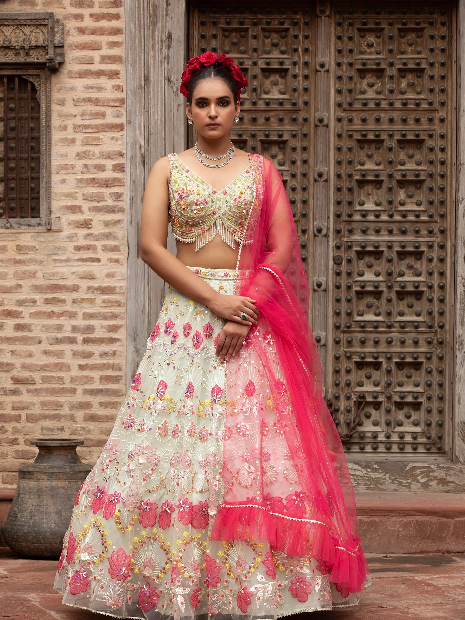 Blossom Pearl Lehenga