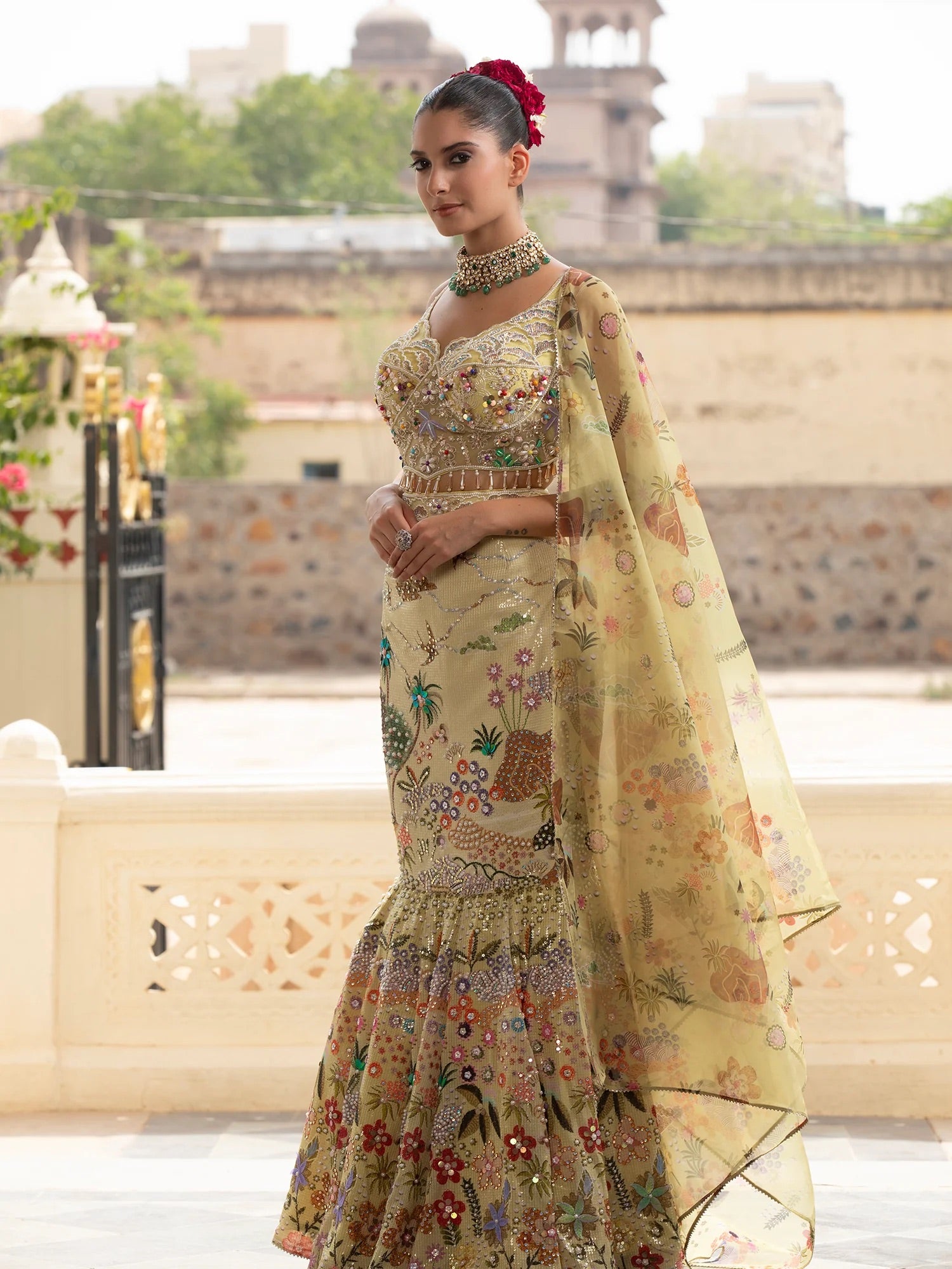 Gardenia Embellished Mermaid Set