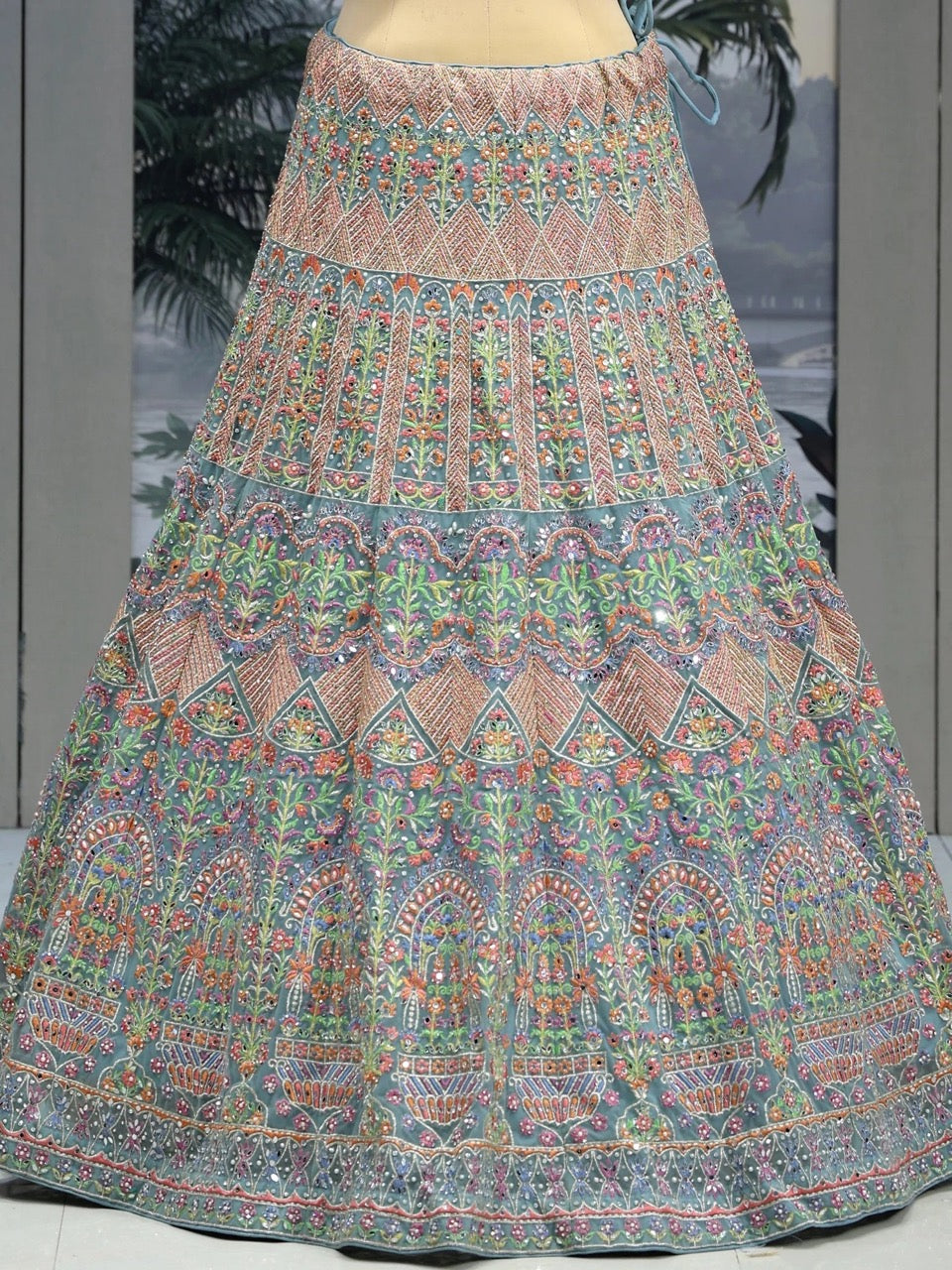 Aqua Garden Reverie Lehenga