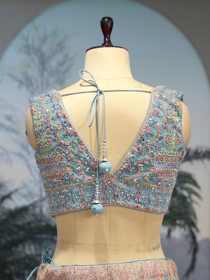 Aqua Garden Reverie Lehenga