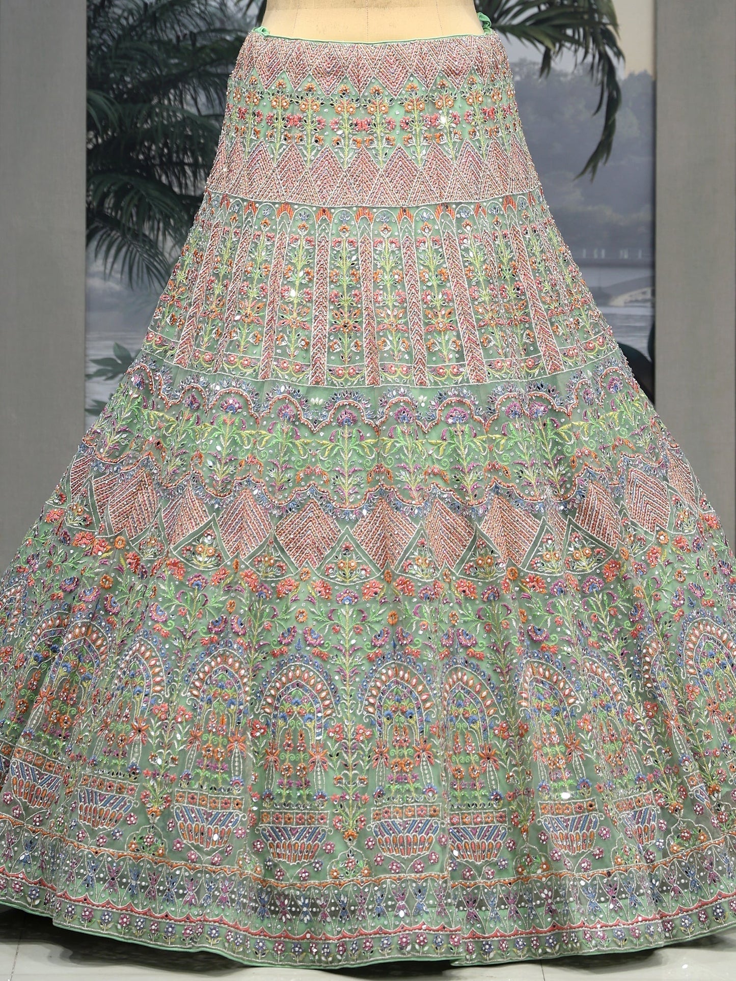 Mint Garden Reverie Lehenga