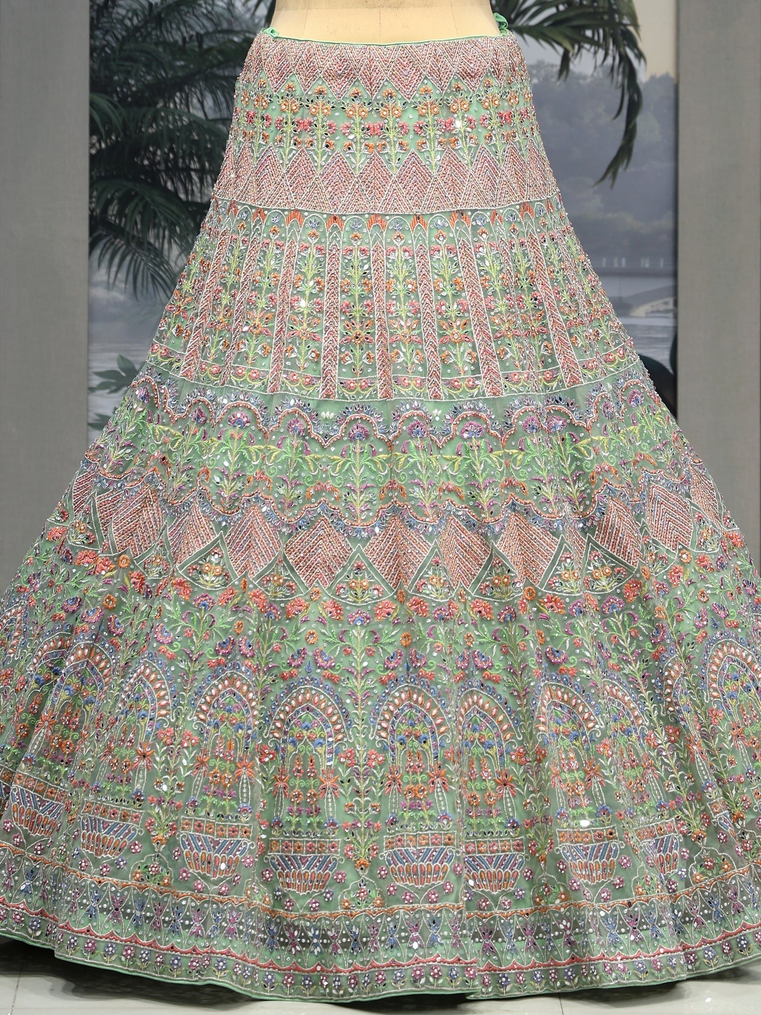 Mint Garden Reverie Lehenga
