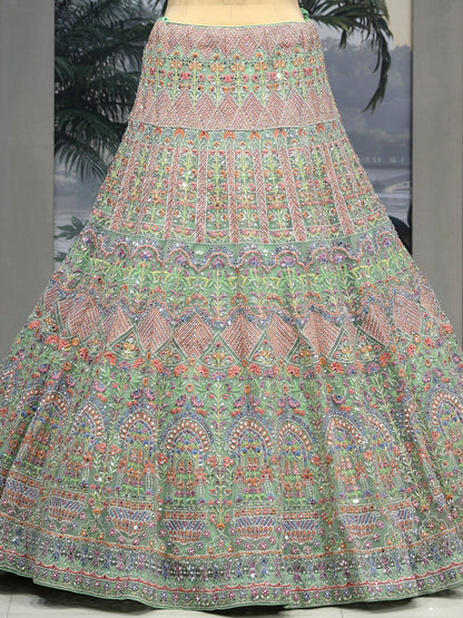 Mint Garden Reverie Lehenga