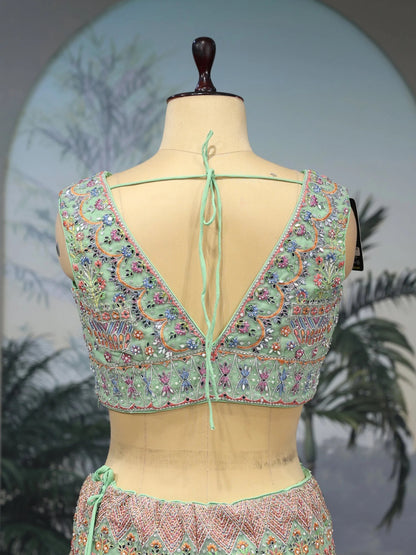 Mint Garden Reverie Lehenga