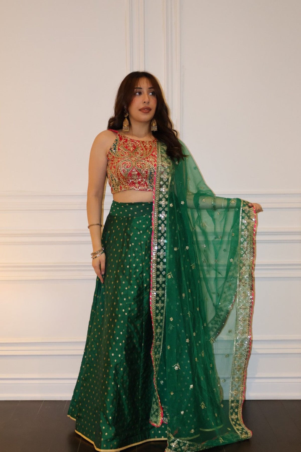 Emerald Élan Lehenga Set