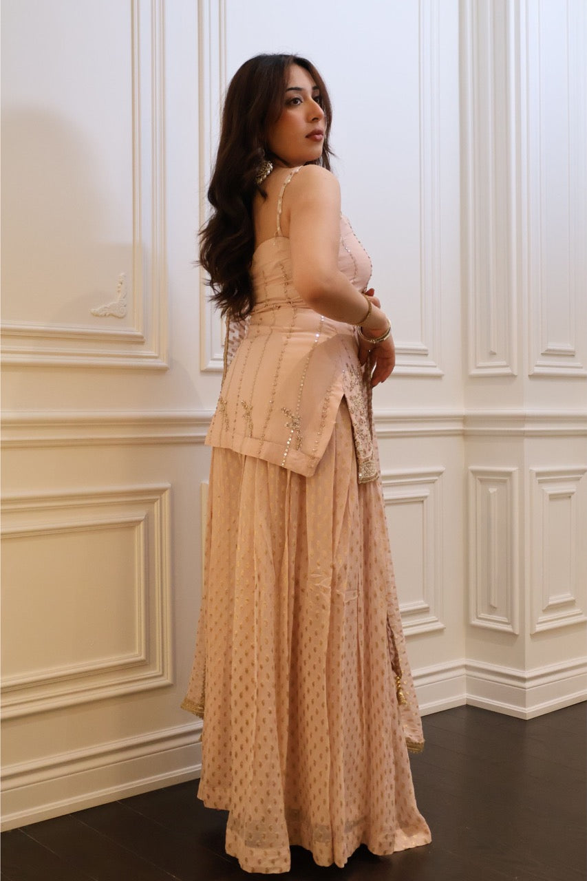 Rosé Zari Sharara Set