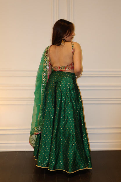 Emerald Élan Lehenga Set