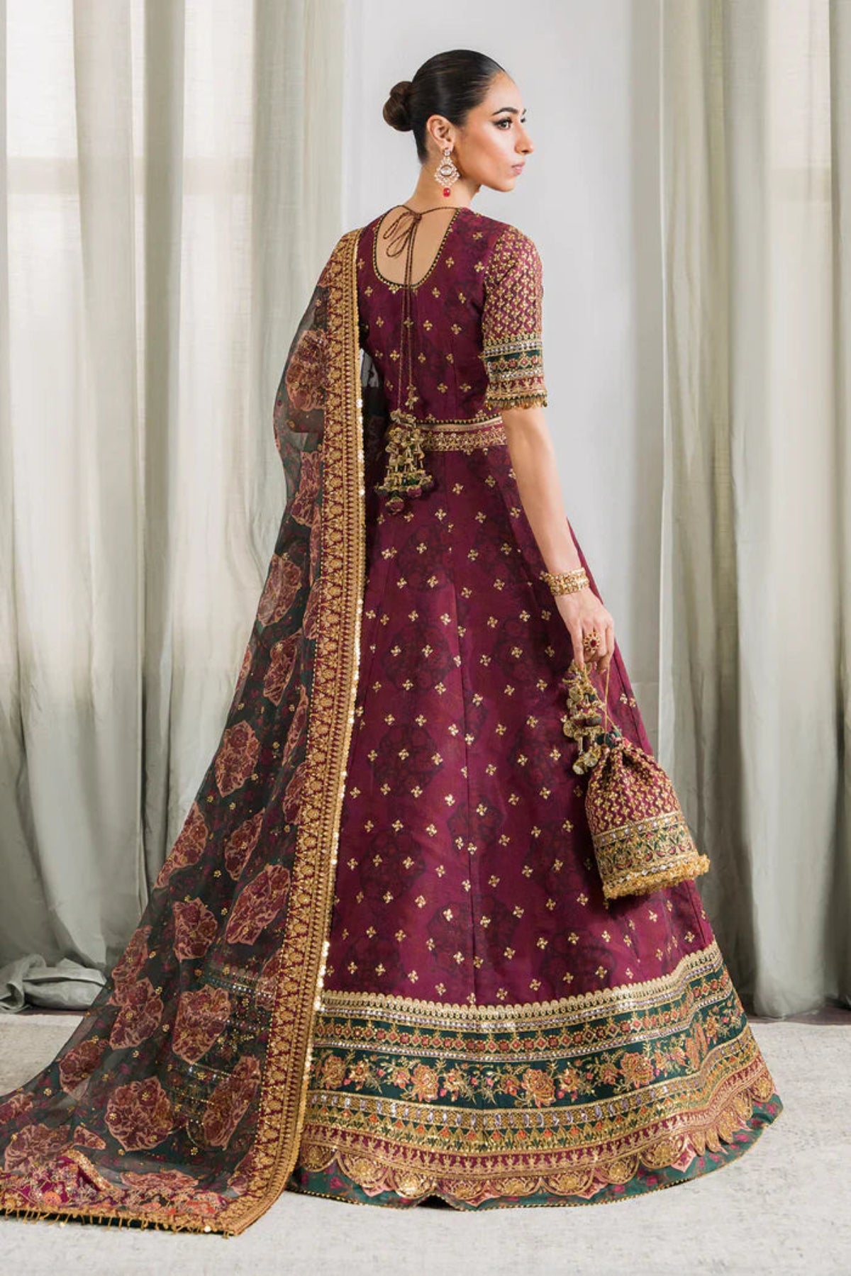 Maroon Lehenga - Dorie