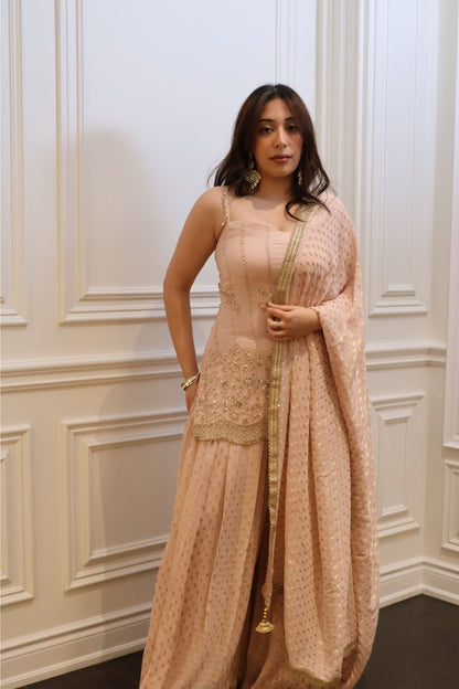 Rosé Zari Sharara Set