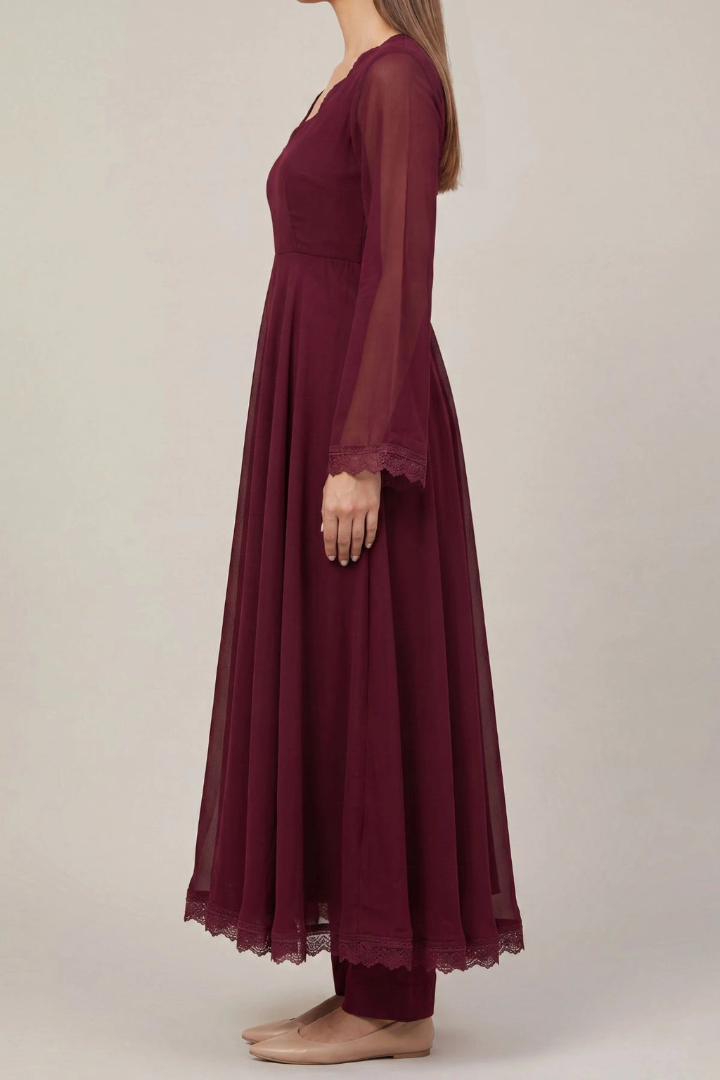 Merlot Anarkali Set