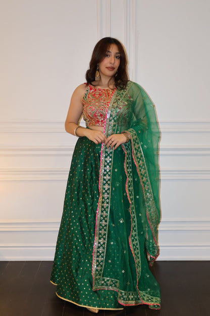 Emerald Élan Lehenga Set