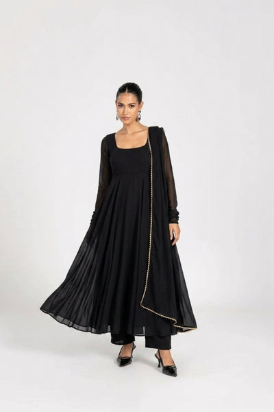 Black Anarkali Set