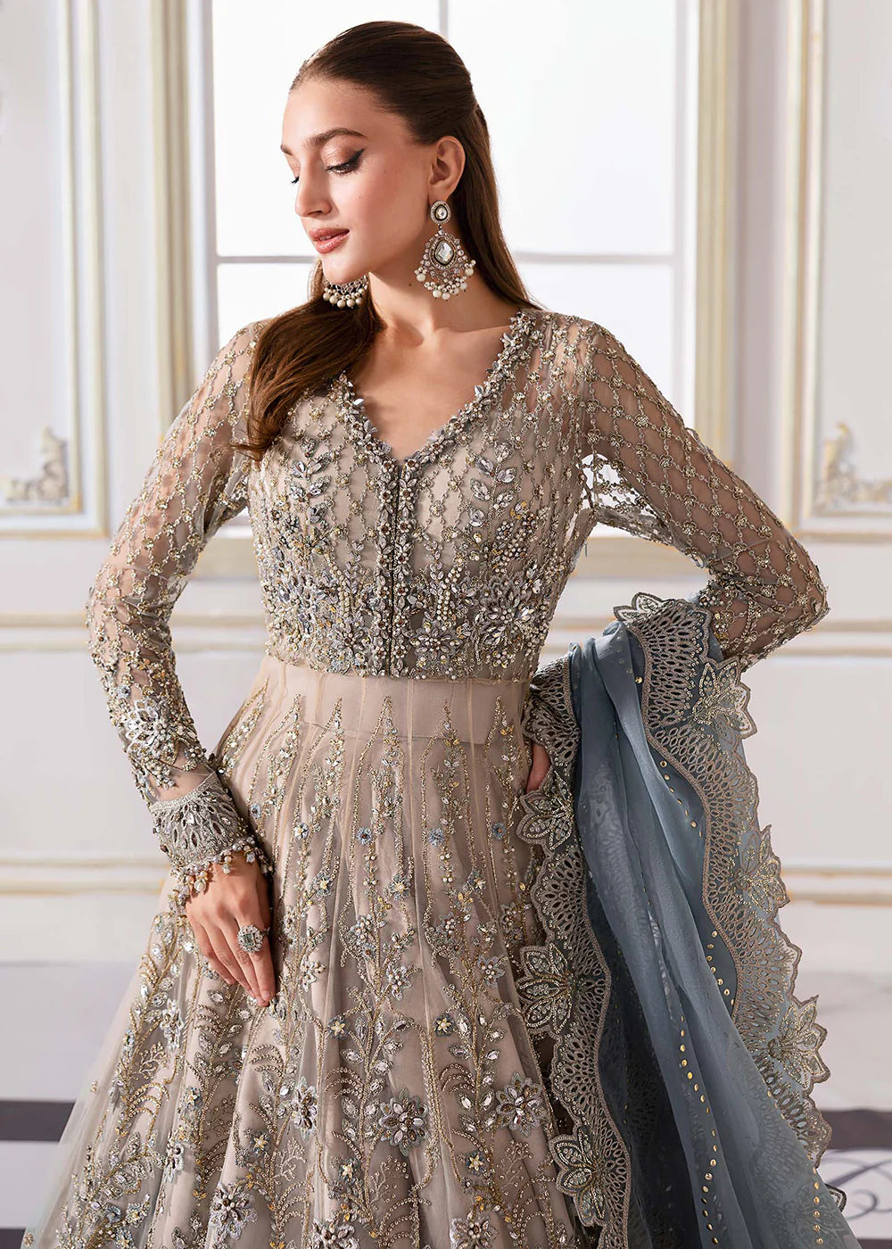 Blue Lehnga Gown - Dorie