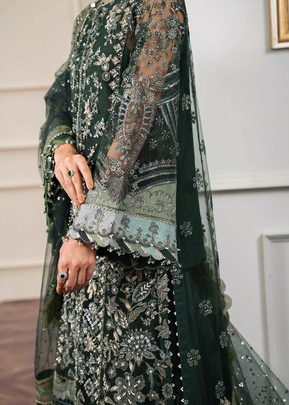 Green Embroidered Suit - Dorie