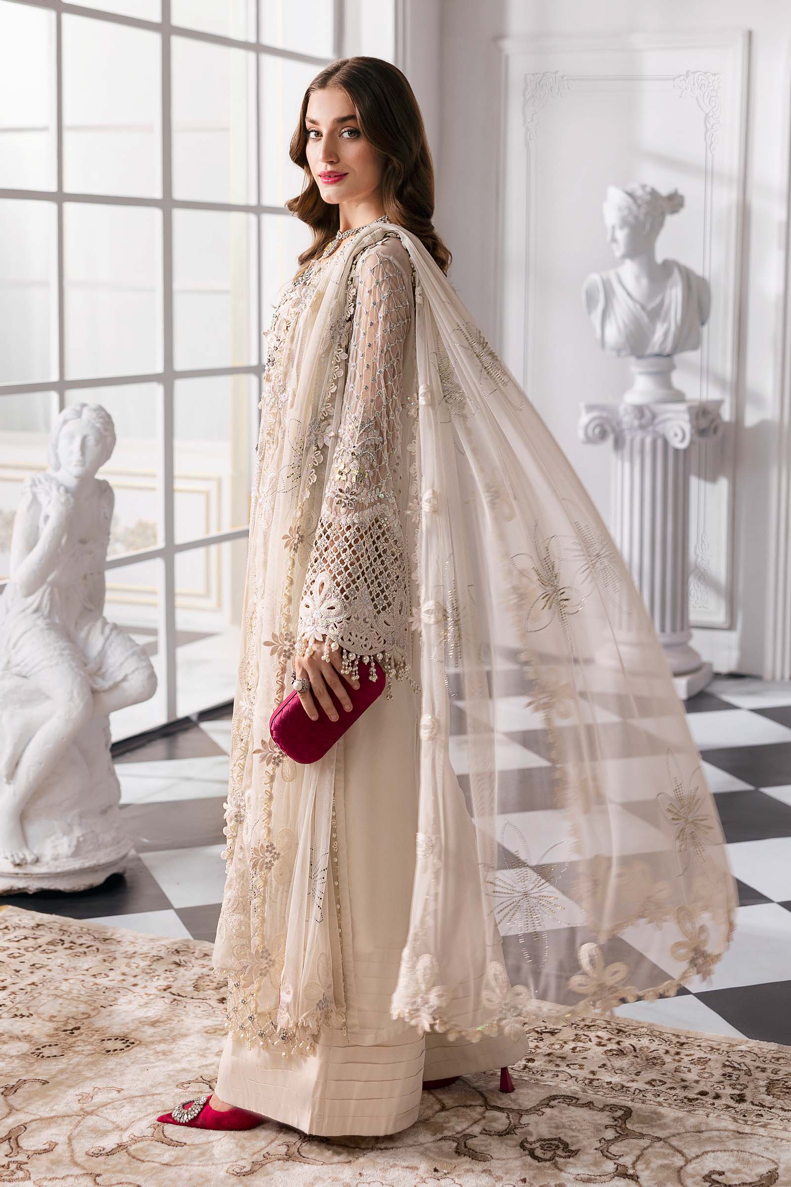 Beige Embroidered Suit - Dorie