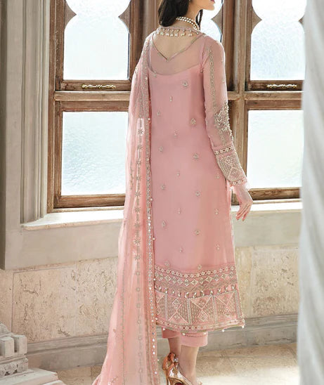 Blush Pink Embroidered Suit - Dorie