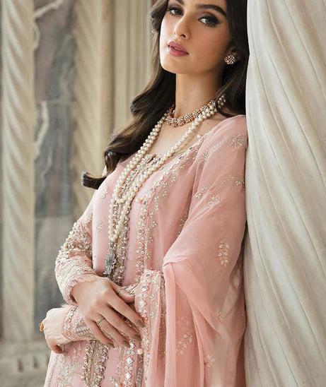 Blush Pink Embroidered Suit - Dorie