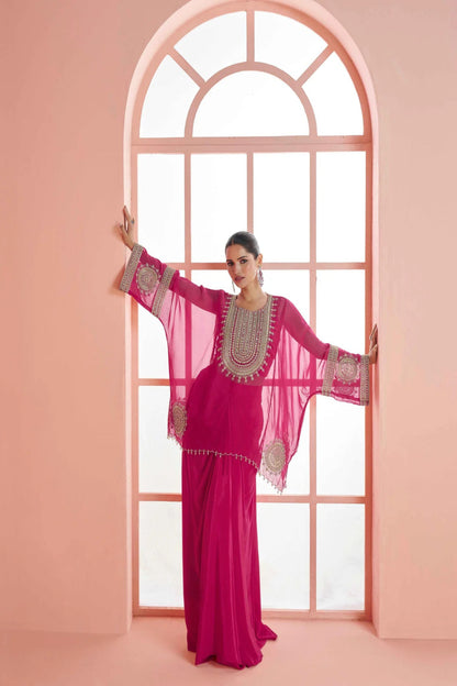 Fuchsia Radiance Kaftan Set