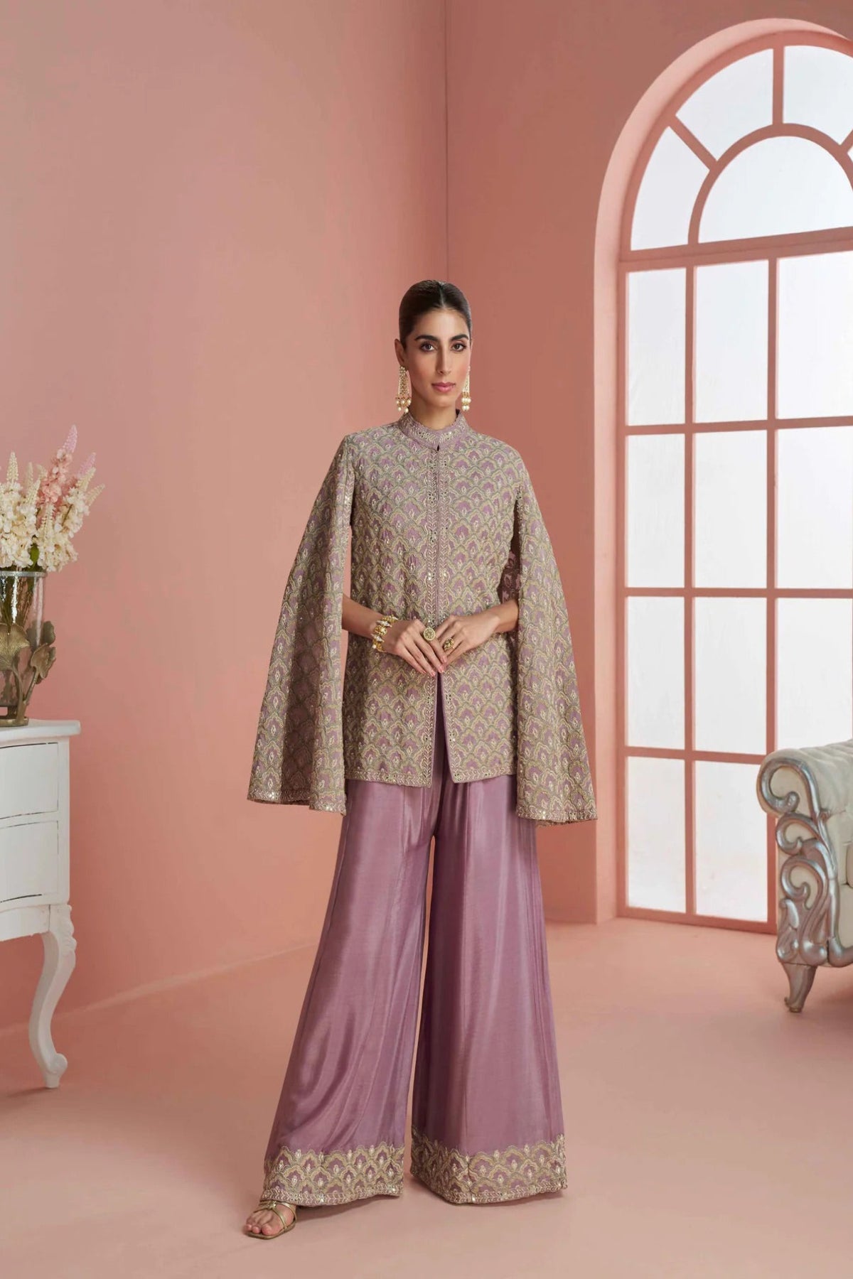 Mauve Royale Cape Set