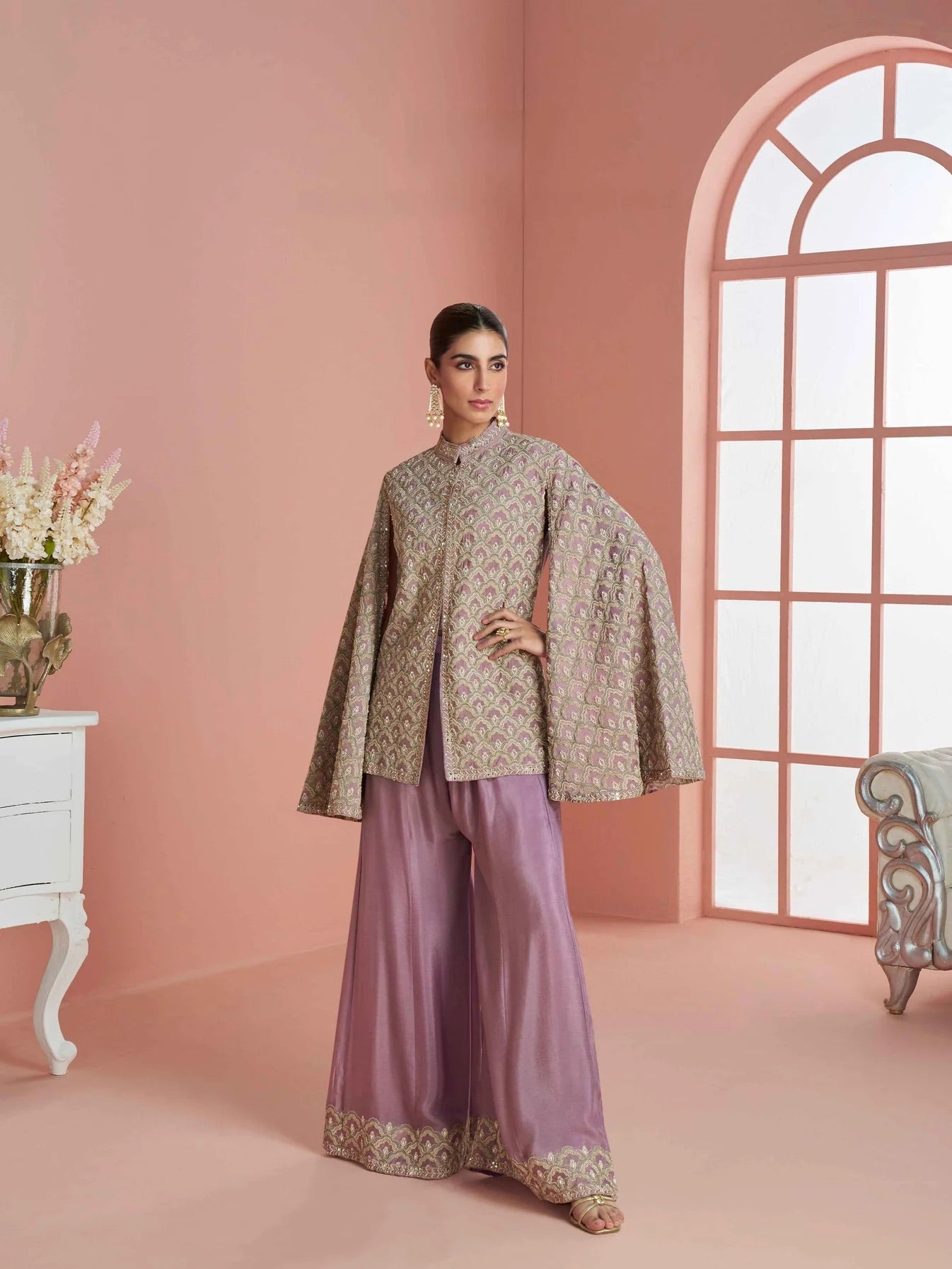 Mauve Royale Cape Set