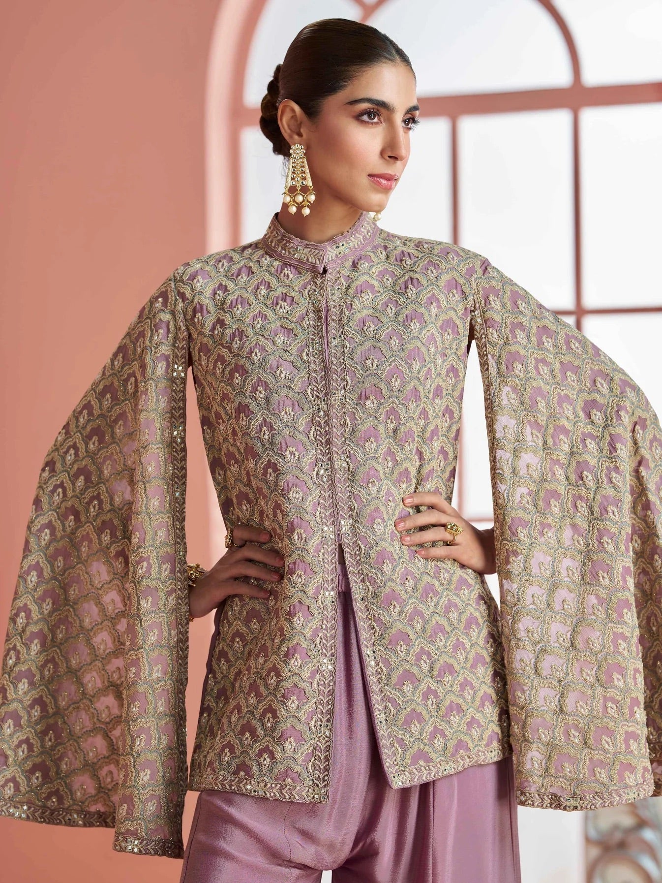 Mauve Royale Cape Set