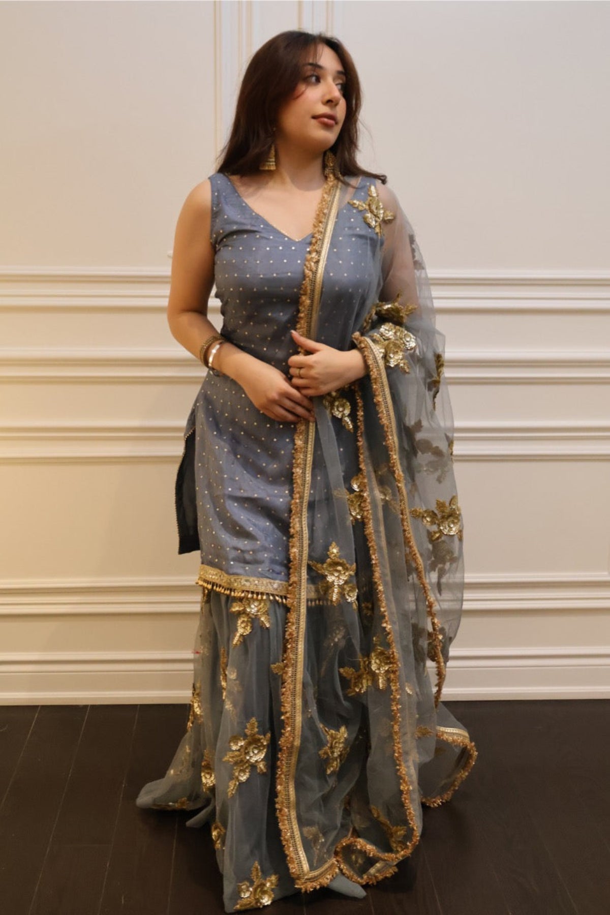 Bleu Étoile Sharara Set