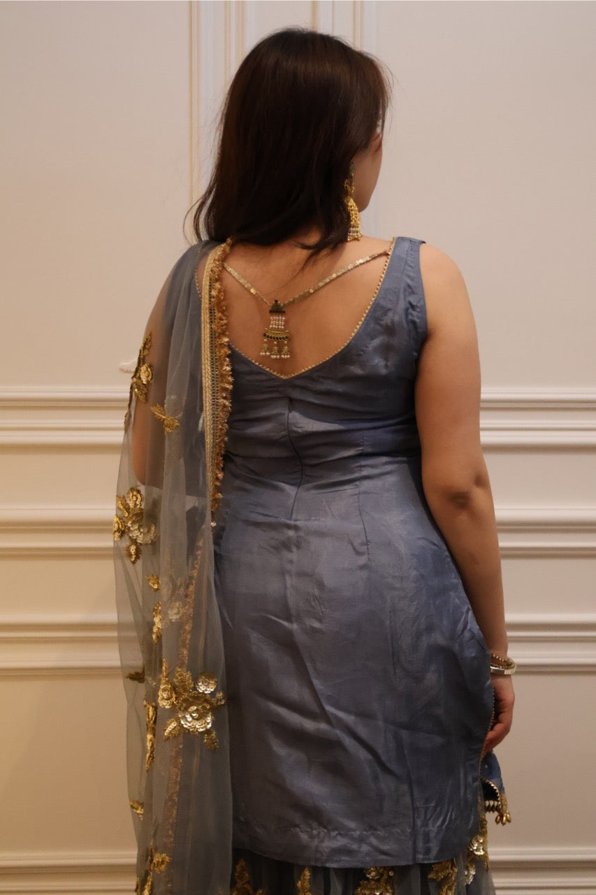 Bleu Étoile Sharara Set