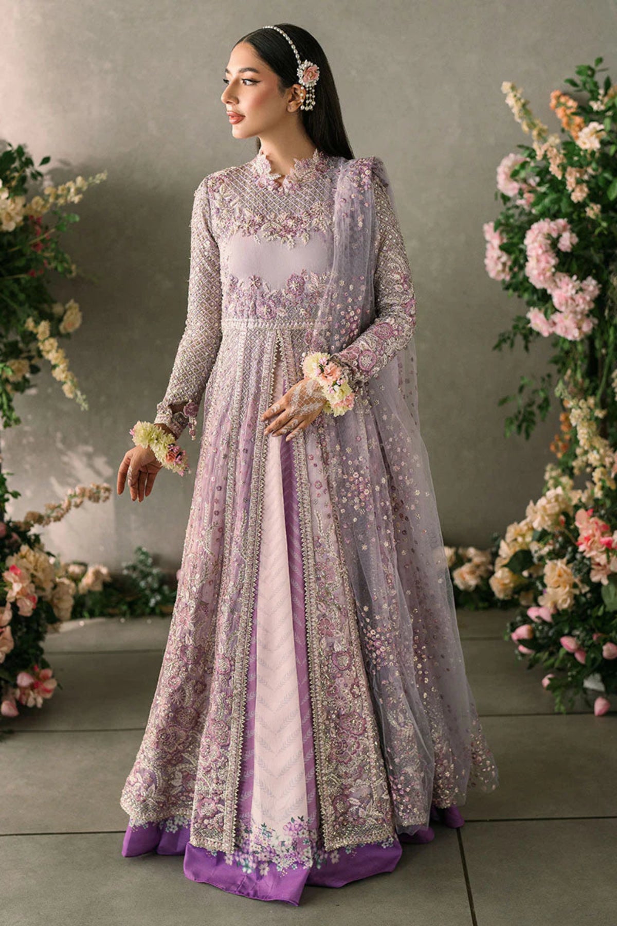 Lavender Anarkali Gown - Dorie
