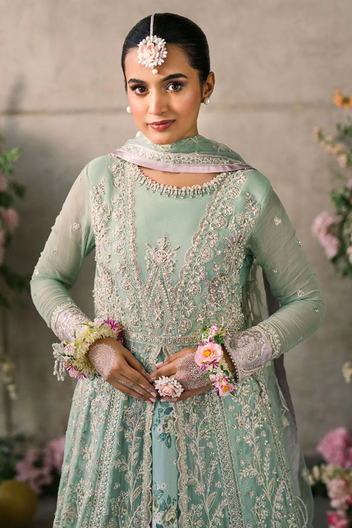 Sea Green Anarkali Gown - Dorie