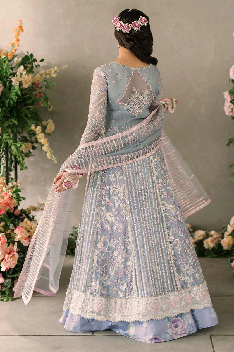 Blue Embroidered Anarkali - Dorie