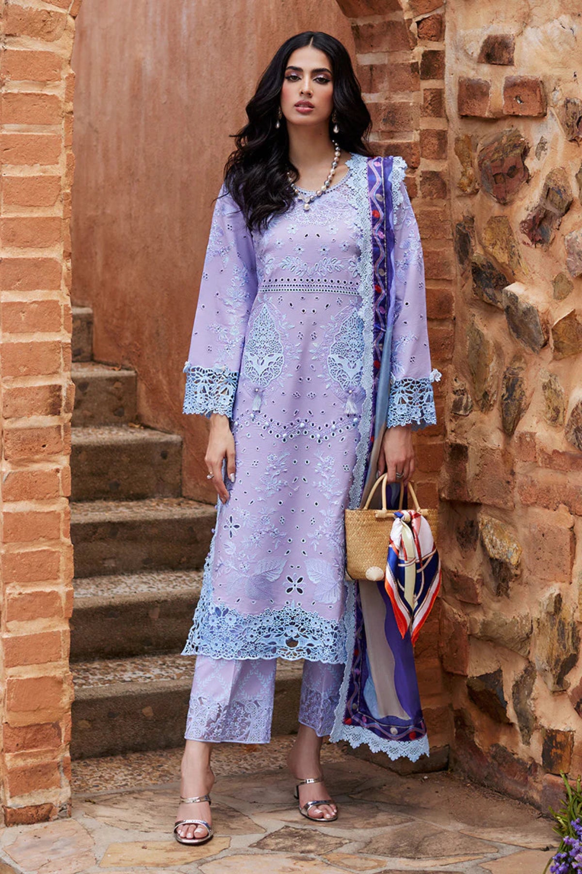 Lavender Eyelet Suit - Dorie