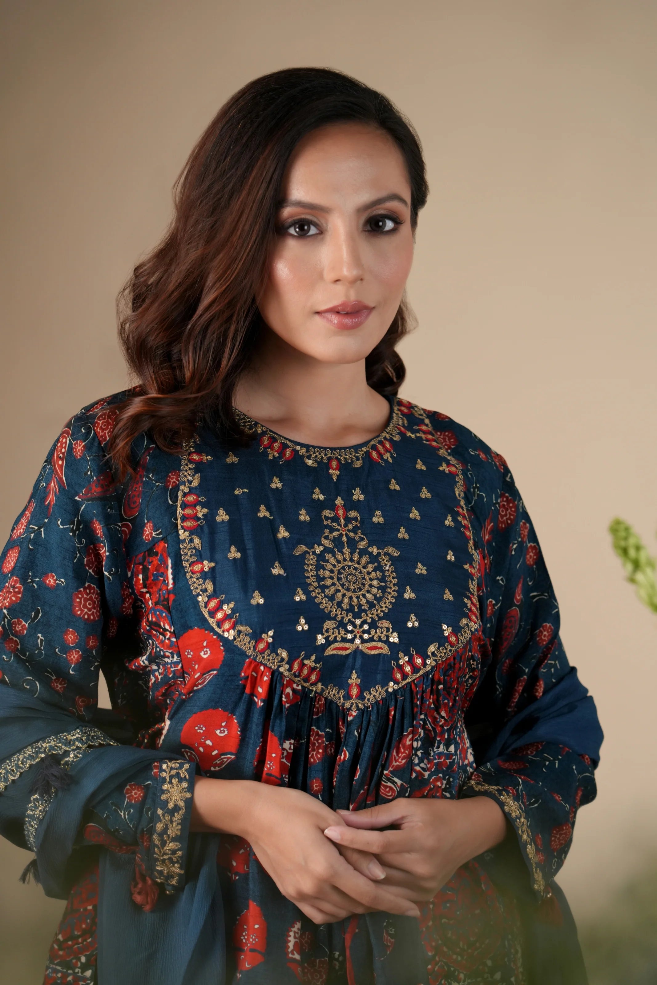 Midnight Aster Sharara Set
