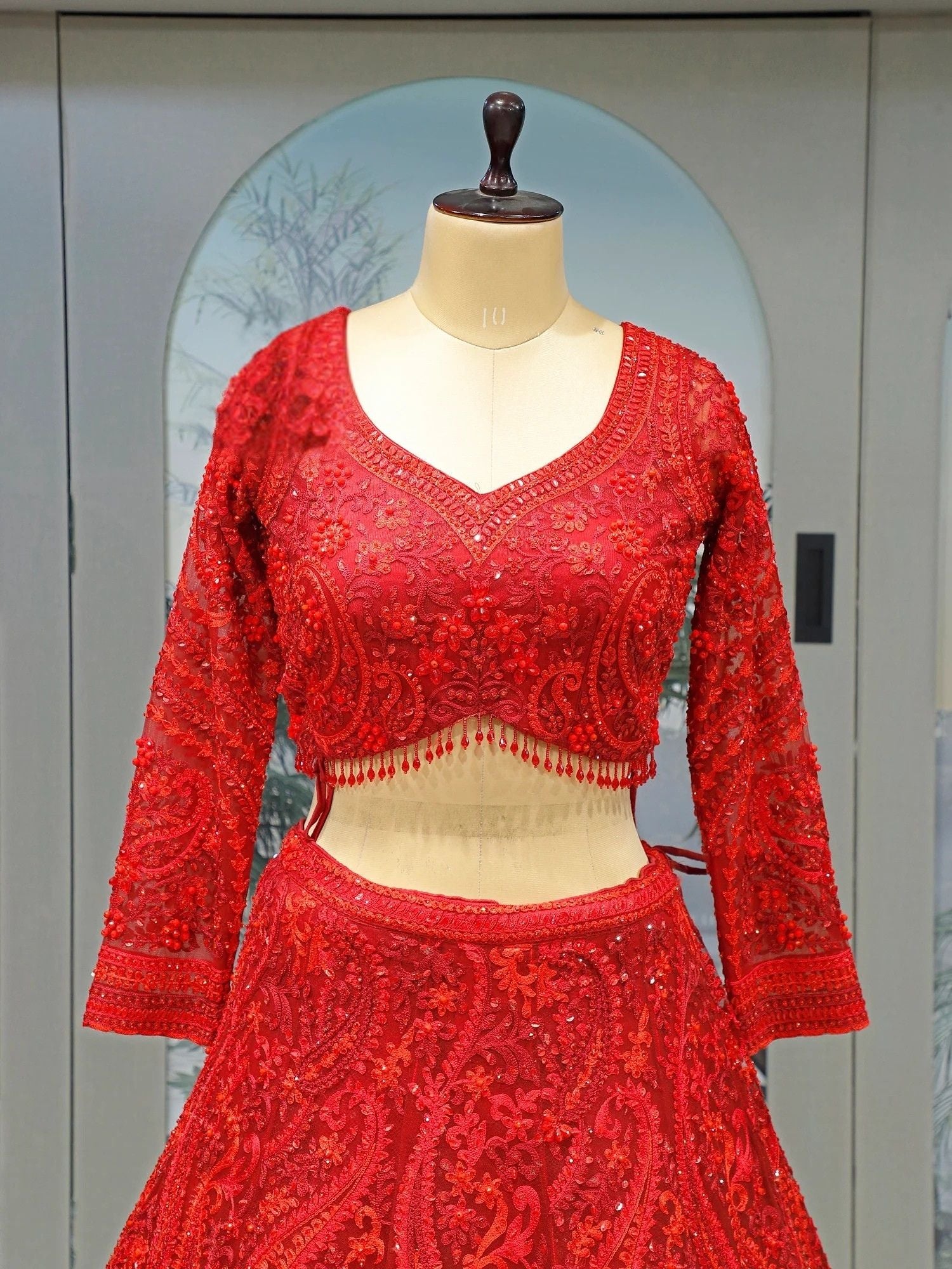 Crimson Bridal Lehenga Set