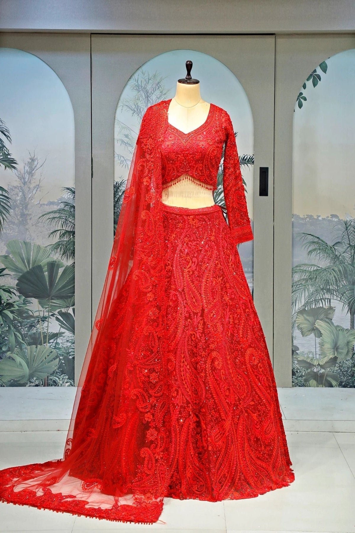 Crimson Bridal Lehenga Set